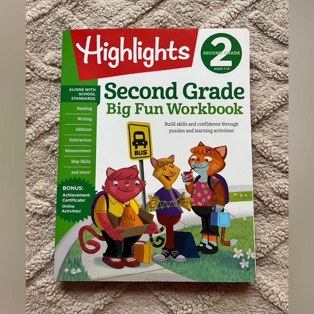 Kid Highlights 2nd Grade Workbook - 7-8 Year Old School Standards Fun Activities